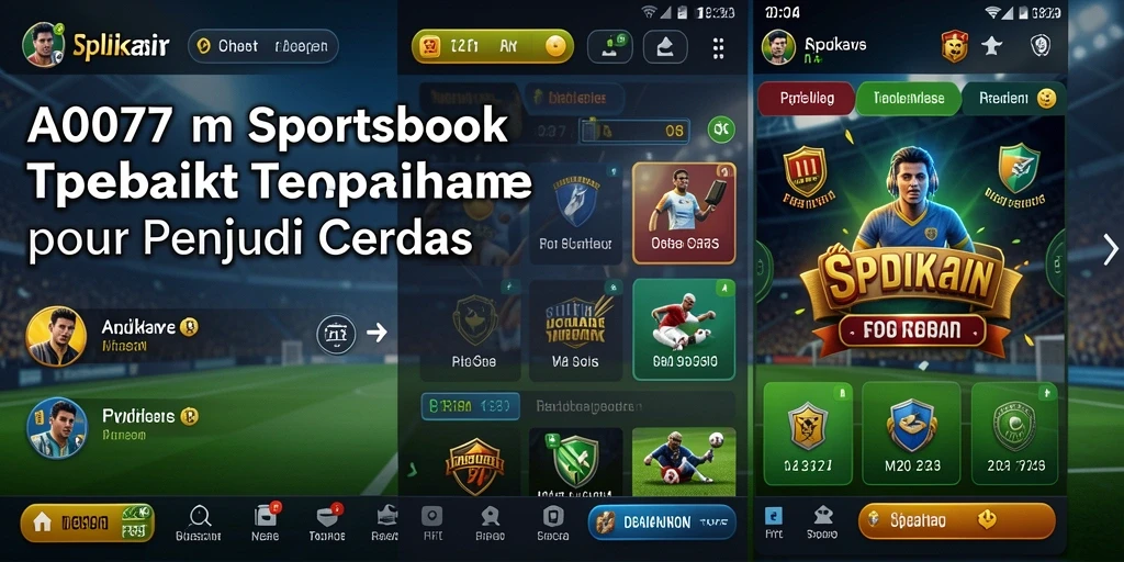 Tampilan antarmuka aplikasi C0077 yang menarik dan informatif saat bermain Sportsbook.