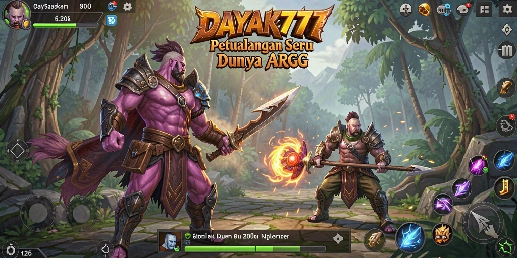 Gameplay seru dalam petualangan ARPG DAYAK777.