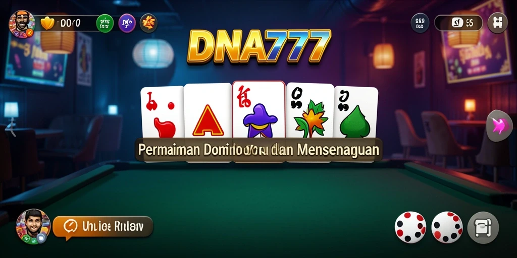Screenshot gameplay DNA777 yang menampilkan suasana permainan Domino yang seru.
