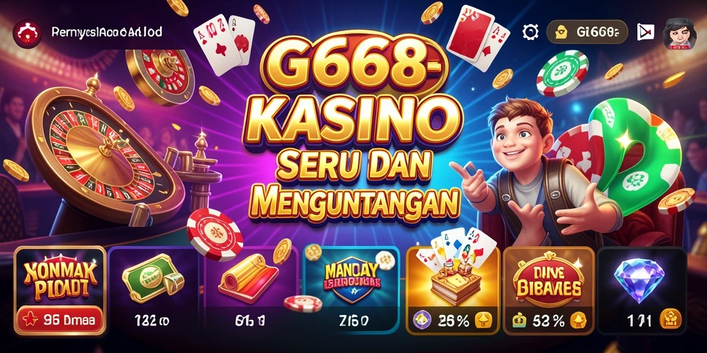 Screenshot G668 menampilkan gameplay kasino yang menarik dan interaktif.