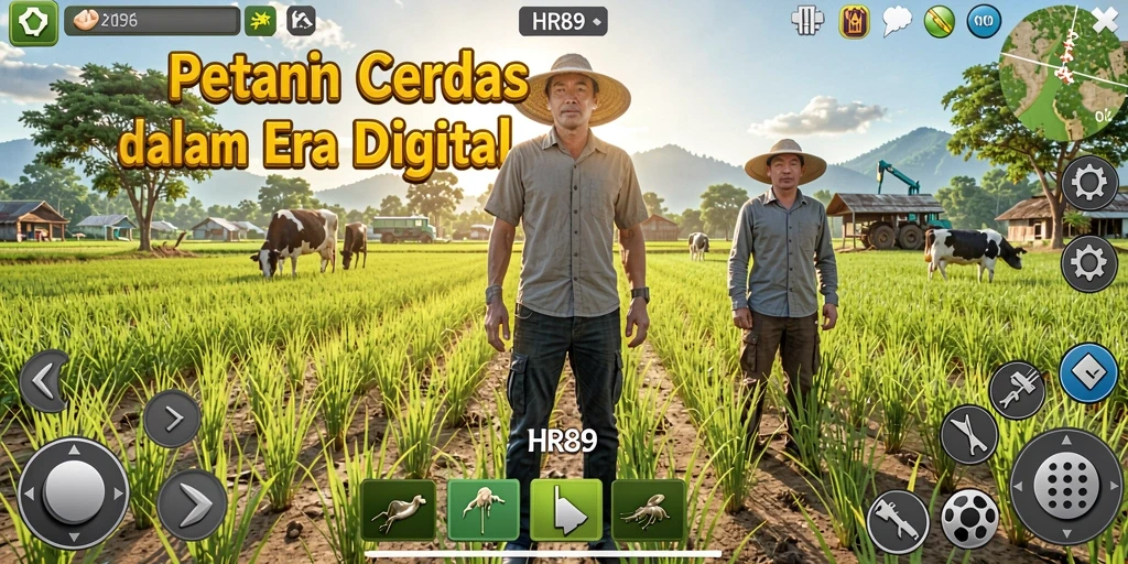 Tampilan gameplay menarik dari HR89 yang menunjukkan aktivitas bertani.