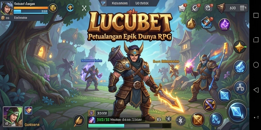 Screenshot dari gameplay RPG LUCUBET yang menampilkan aksi pertarungan epik.