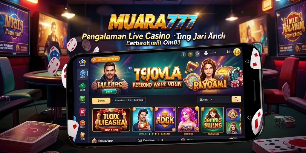 Screenshot dari gameplay utama MUARA777 yang menampilkan dealer live yang profesional.