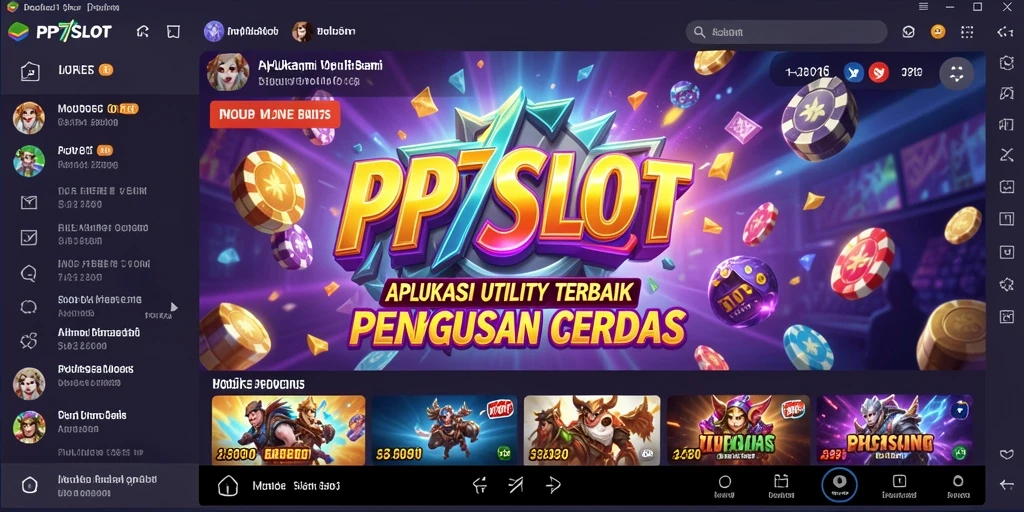 Tampilan antarmuka PP7SLOT yang sederhana dan informatif.