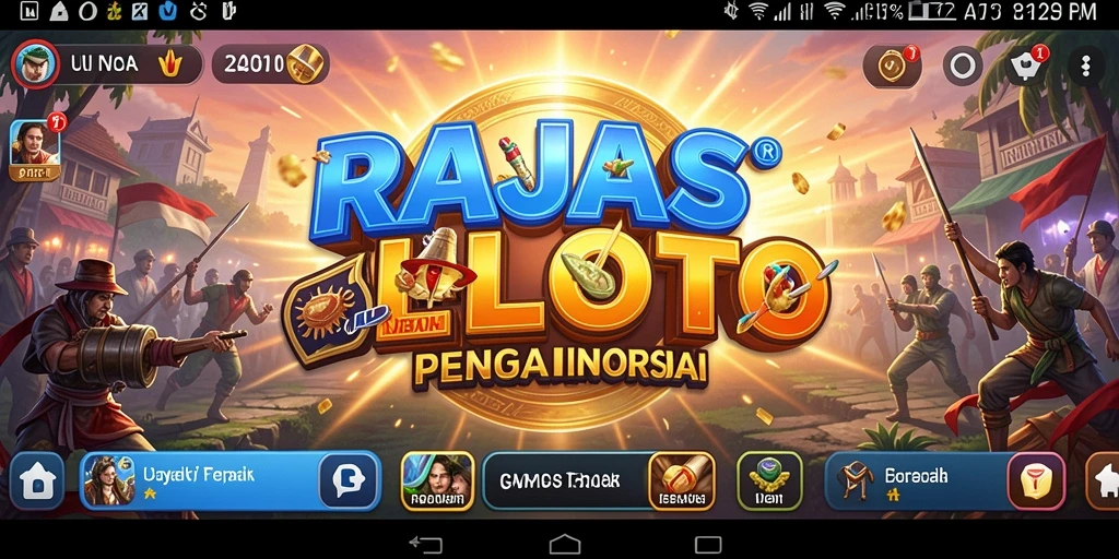 Tampilan antarmuka pengguna RAJASLOTO yang menarik dan fungsional.