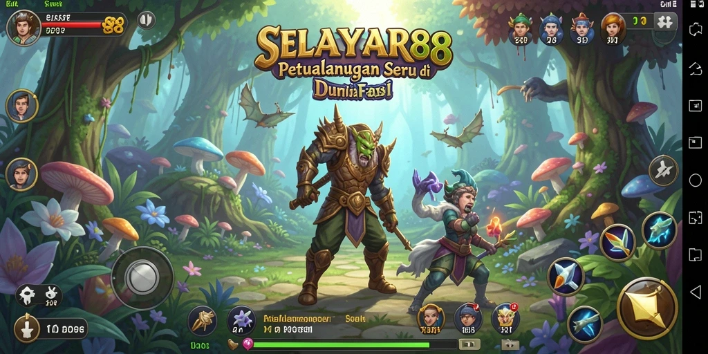 Screenshot utama gameplay SELAYAR88 dengan aksi petualangan yang mendebarkan.