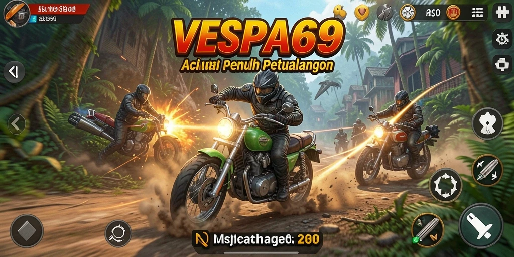 Tangkapan layar dari gameplay VESPA69 yang menegangkan.